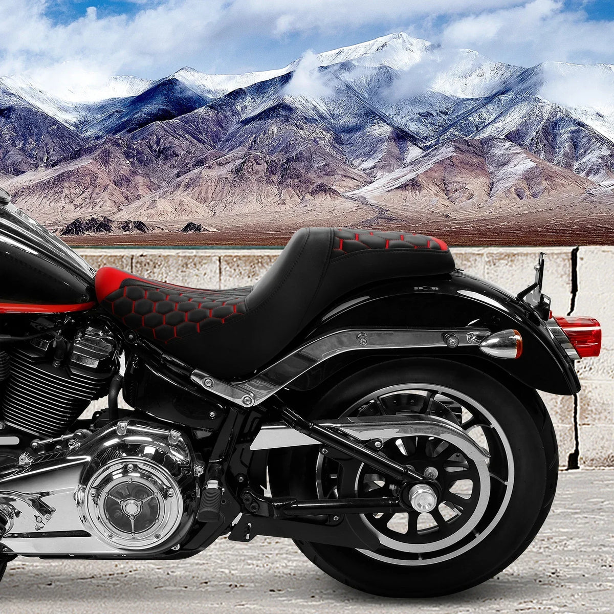 Passenger and Rider Seat for 2018-2023 Harley Softail Low Rider