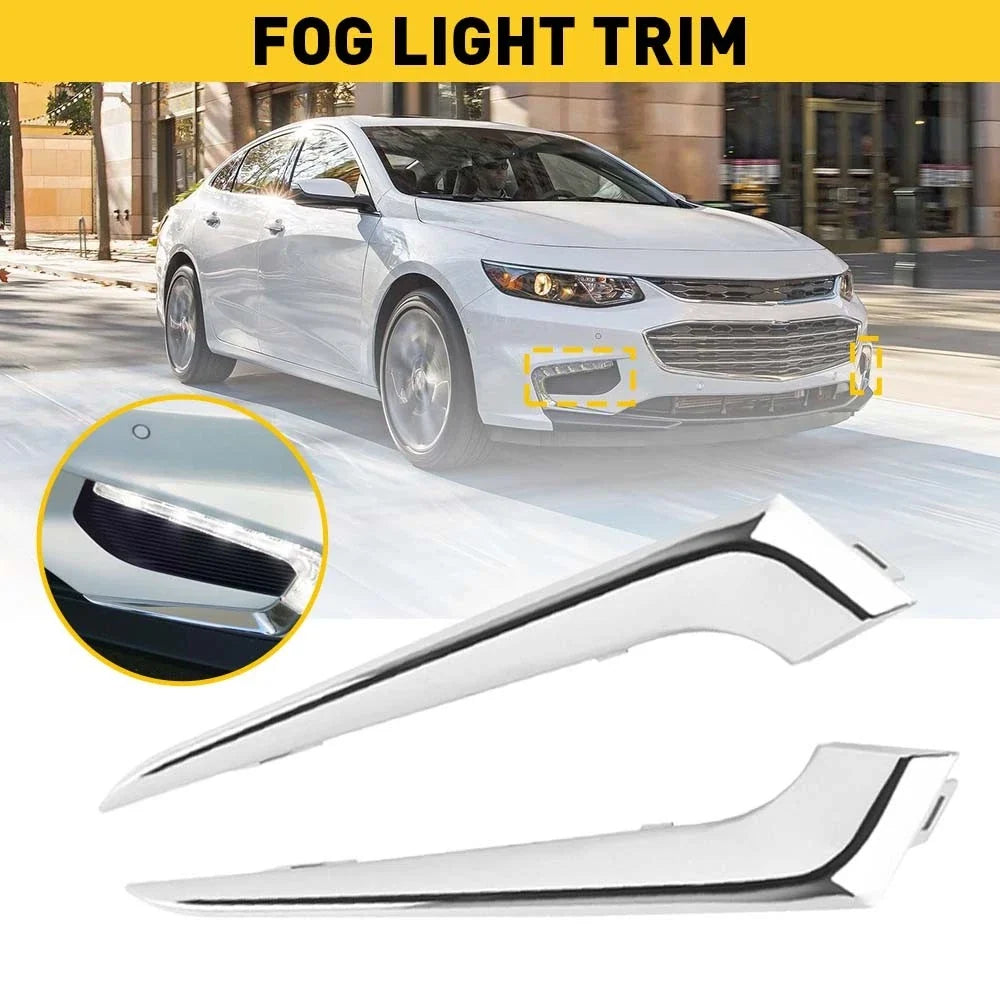 Bumper Insert Fog Light Trim for 2016-2018 Chevy Malibu - Set of 2