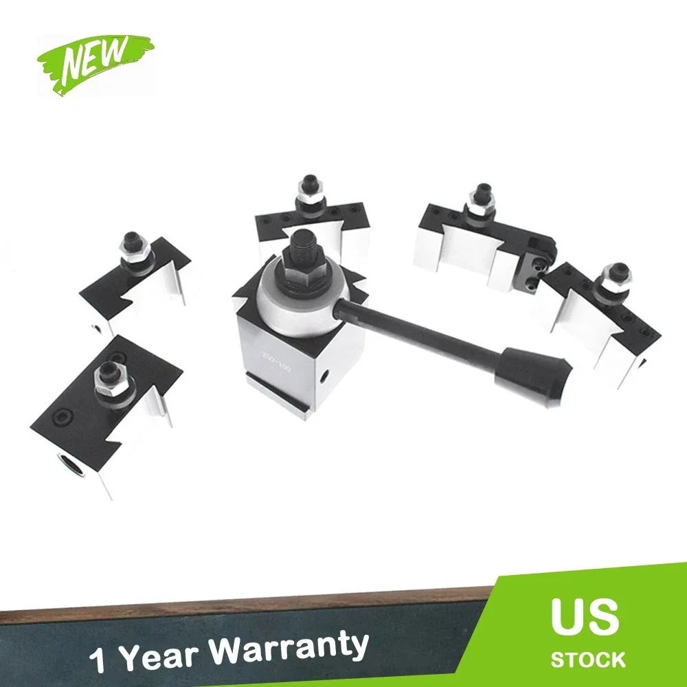 Set of 6 Piston Quick Change Tool Post Holders for Lathe 6-12"