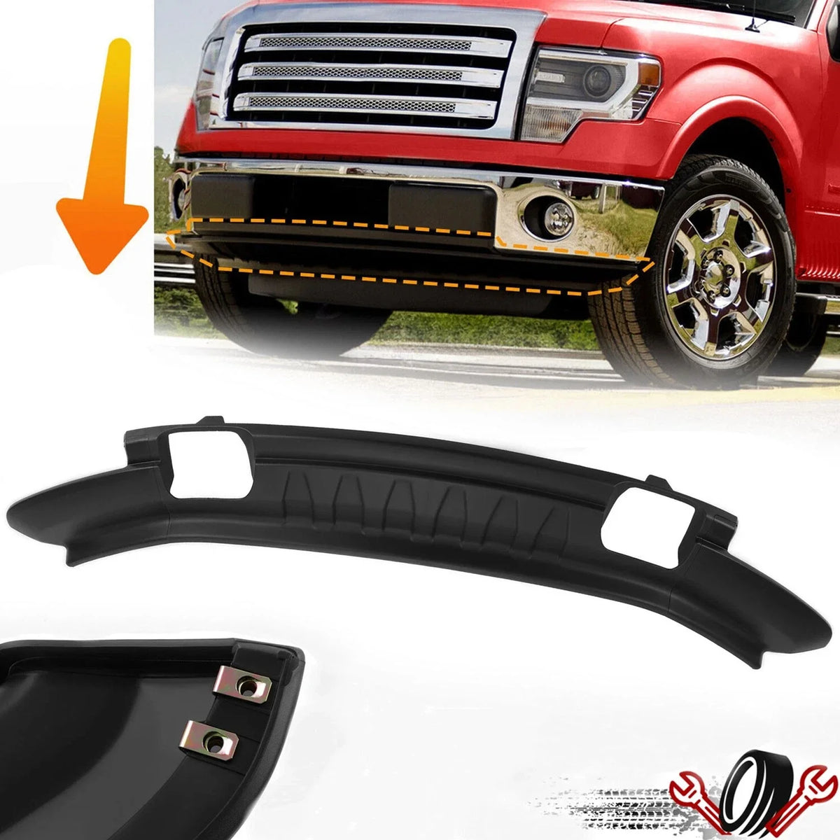 Front Bumper Lower Cover for Ford F-150 (2009–2014) with Tow Hook Hole