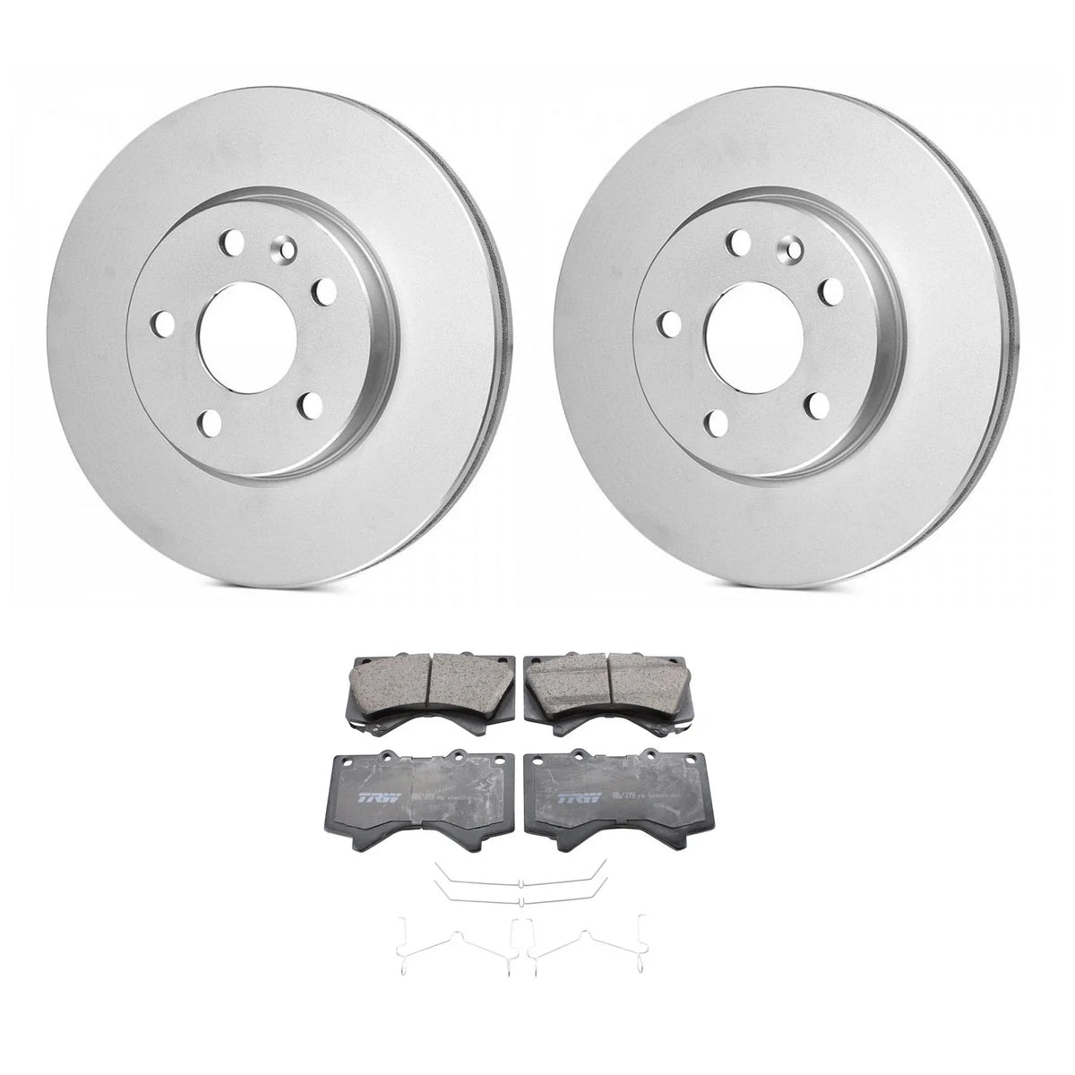 Set of 2 Bosch QuietCast Front Rotors & TRW Pro Ceramic Pads for LX570 Tundra (2007–2021)
