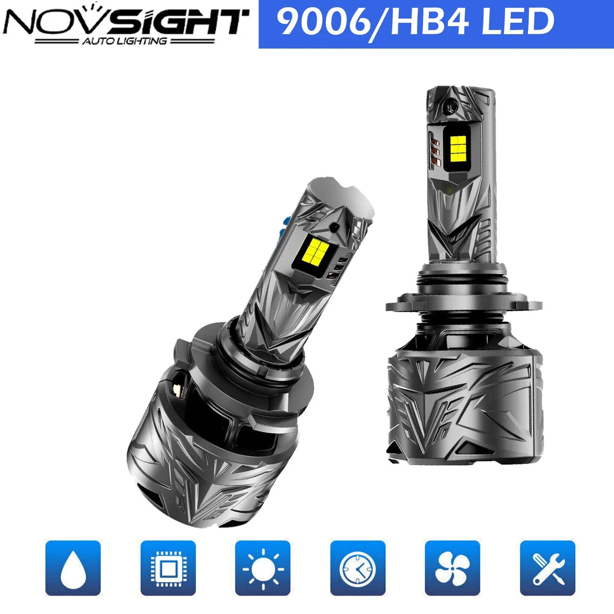 9006 HB4 LED Bulbs - Pair for Toyota Hilux N70 Vehicles
