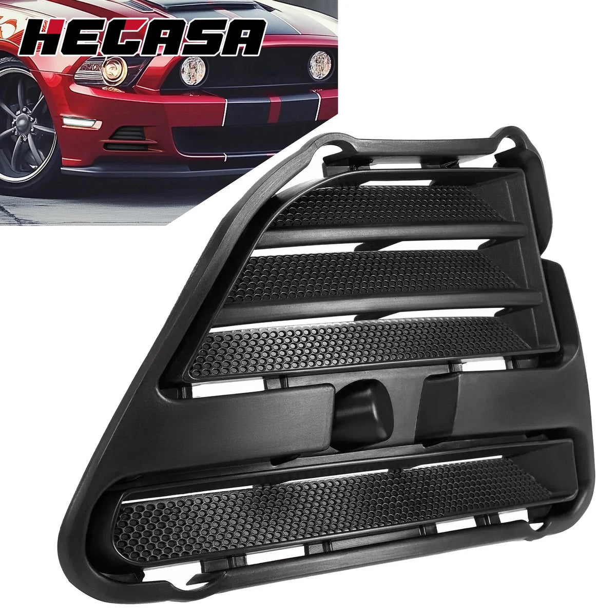 Black Fog Light Cover for 2013–2014 Ford Mustang - HECASA