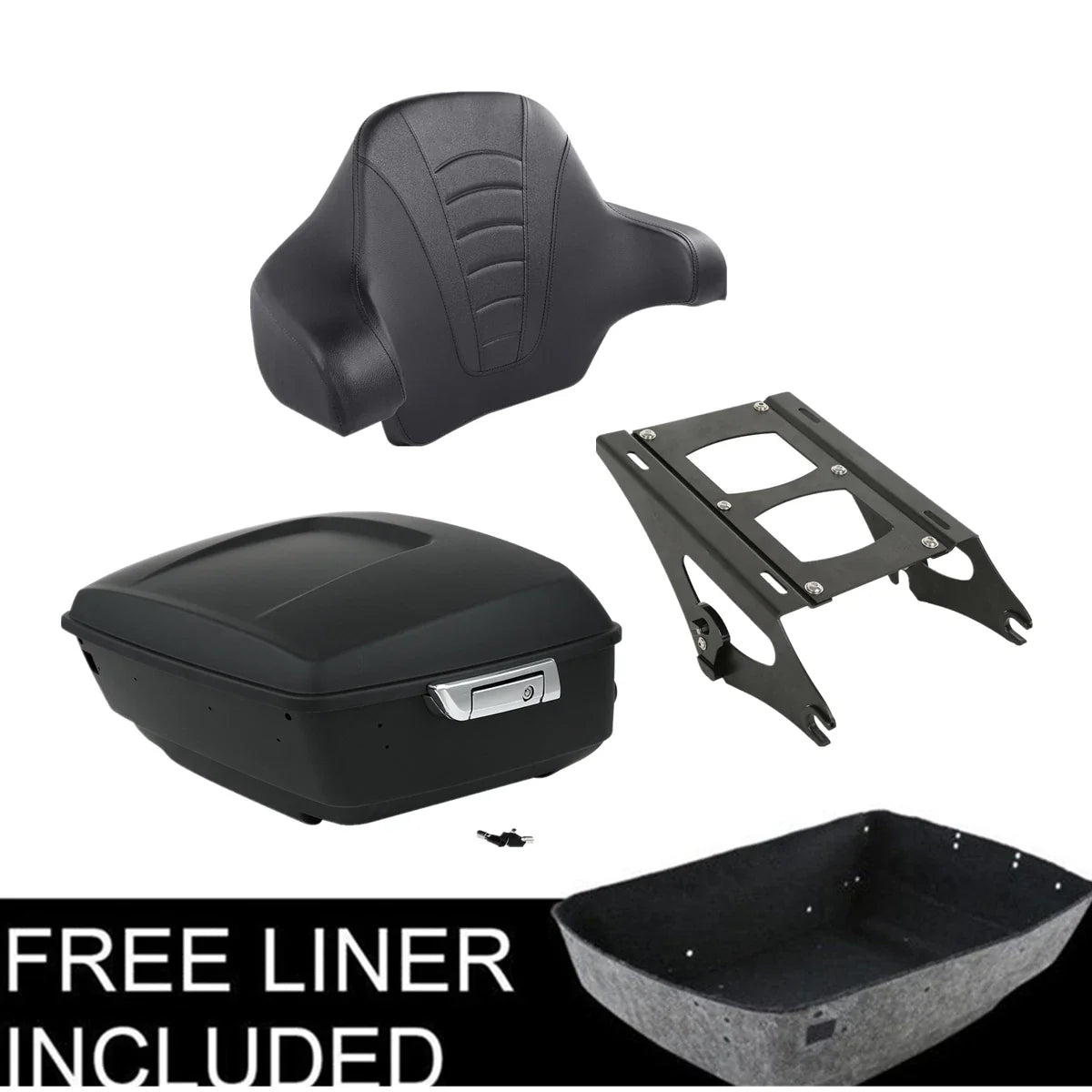 Trunk Mount Rack Pad in Matt Black for Harley Touring 2014-2025