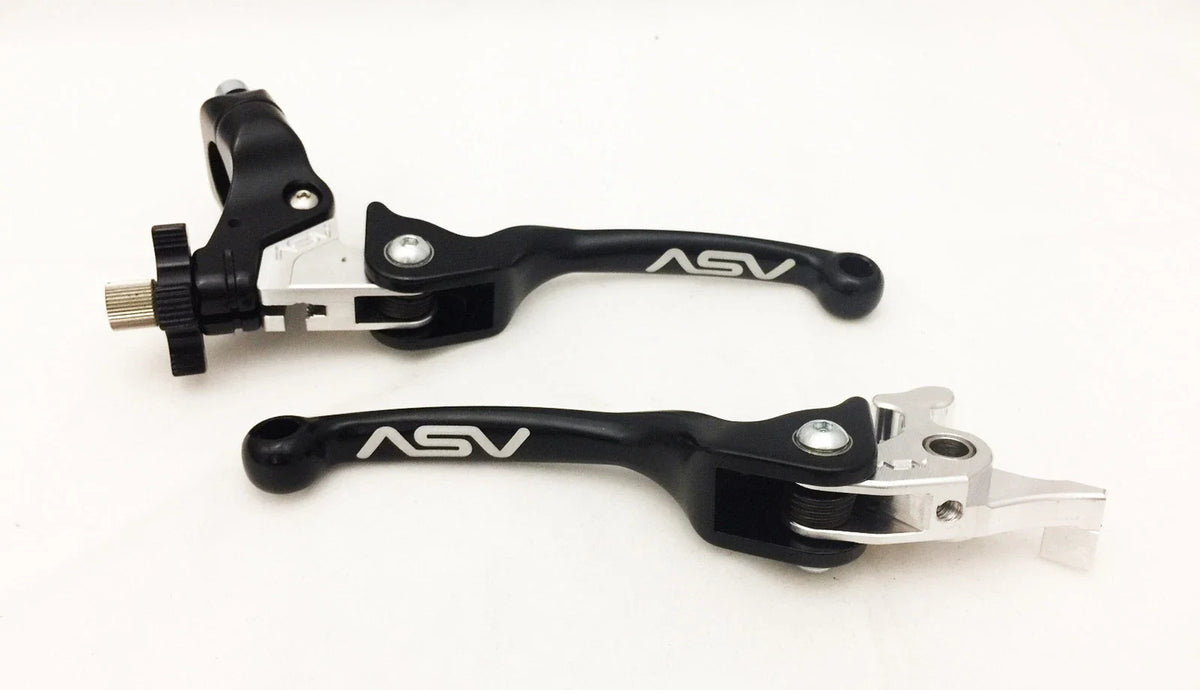 Set of 2 ASV F3 Front Brake Clutch Perch Levers Black for Yamaha Raptor 700 (2007–Present)