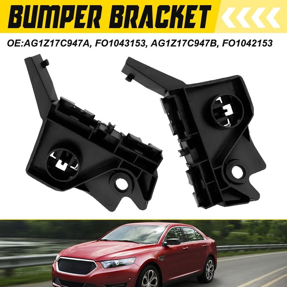 2X Front Bumper Support Bracket for Ford Taurus (2010–2019) FO1043153 Black