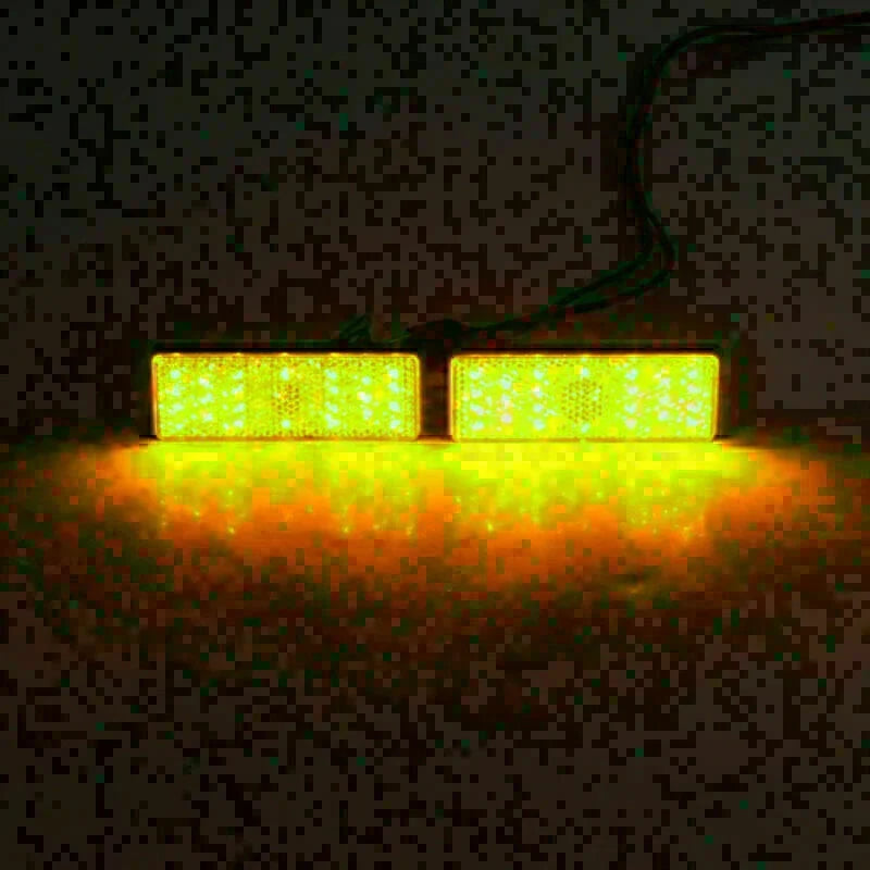 Universal Tail Brake Lights with Rectangle Reflector for Turn Signals