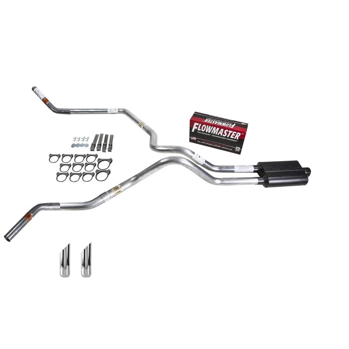 Dual Exhaust MA Pipe for F150 (1987–1994) - Flowmaster Super 44, 2.5" Tip