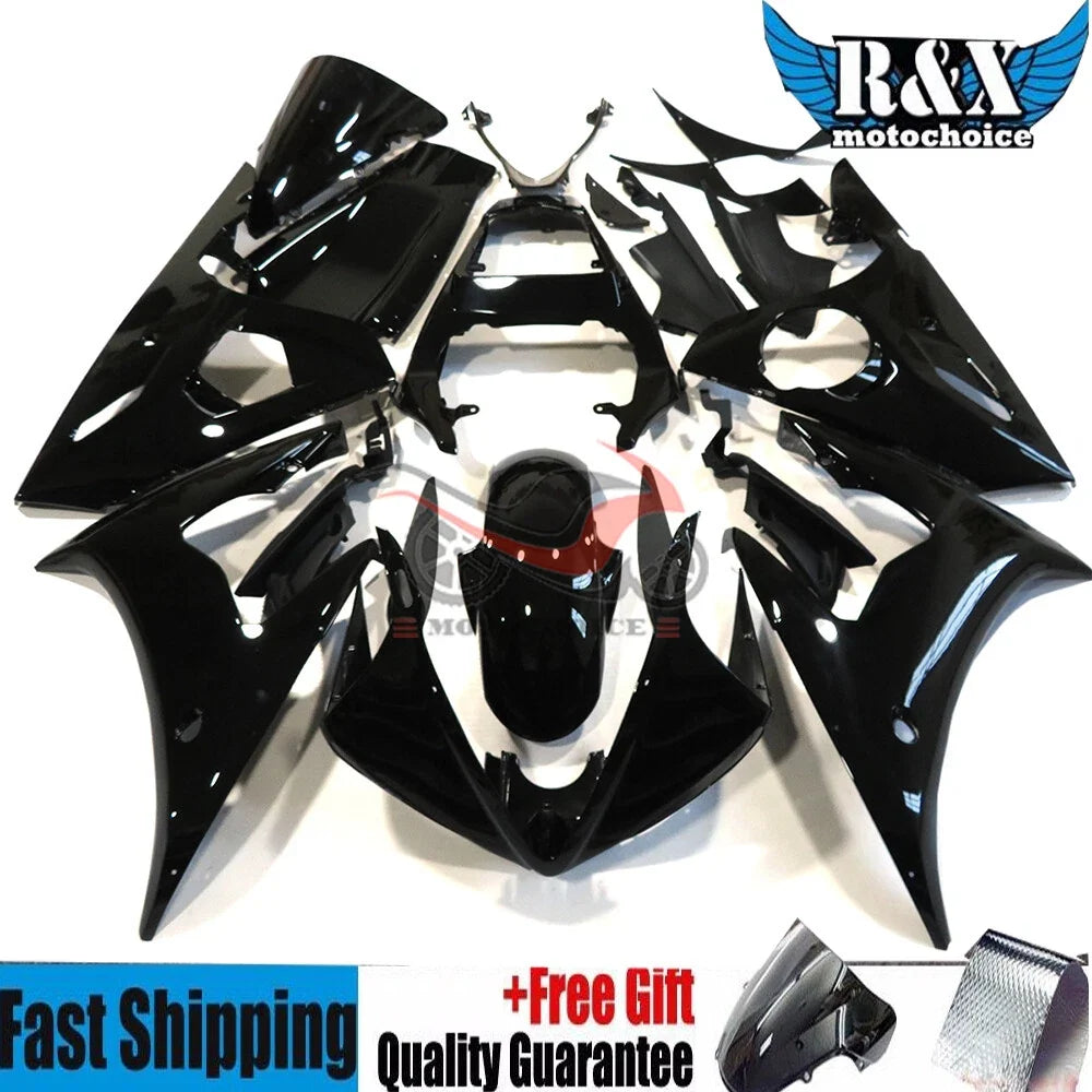 Fairing Kit for Yamaha YZF R6/R6S (2003–2009) Glossy Black ABS Bodywork