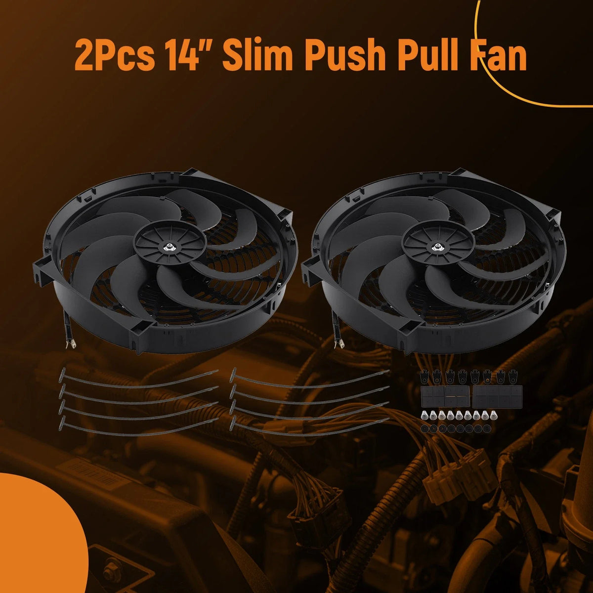 14 Inch Performance Cooling Fan 900CFM for Universal Radiator Oil Cooler