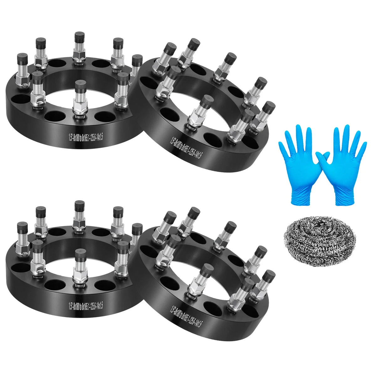 Set of 4 Wheel Adapters 8x180 to 8x6.5 for GMC Sierra Chevy Silverado (2011–2022)