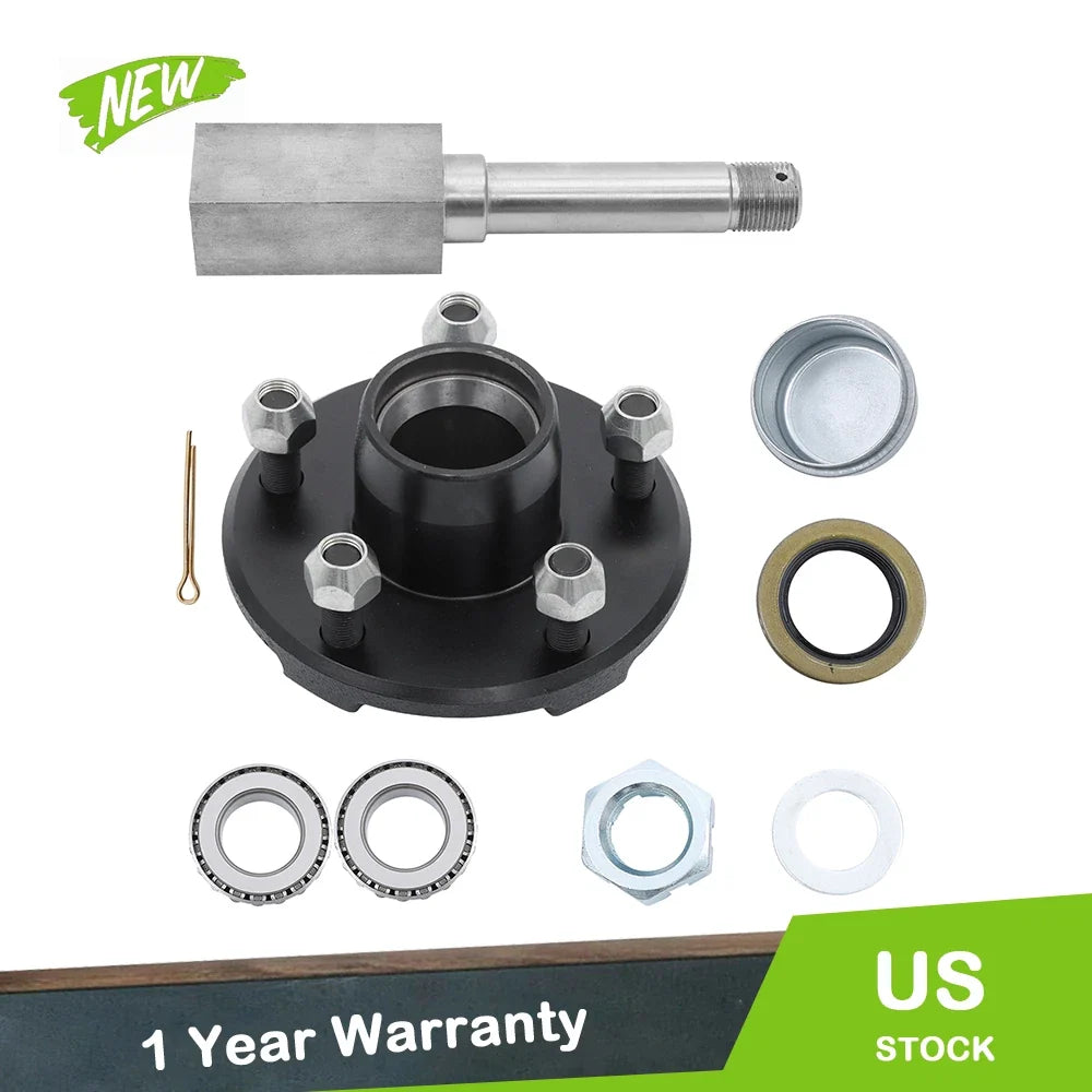 Trailer Hub for 1" Square BT8 Spindle (5x4.5" Bolt Circle)