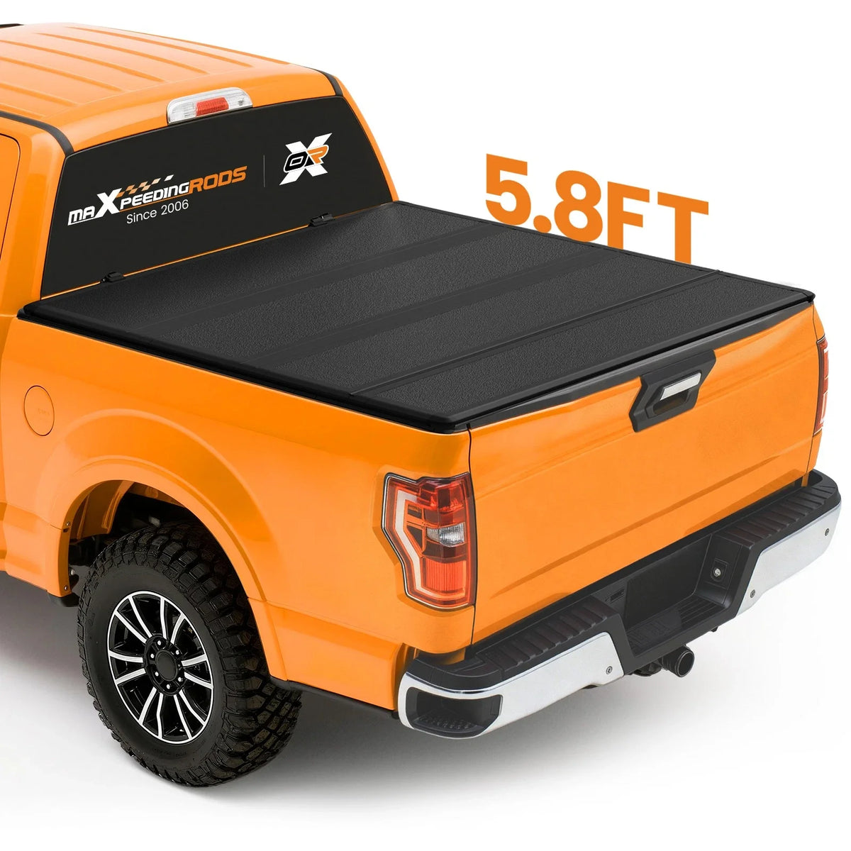 Solid Hard Tonneau Cover Quad-Fold for Chevrolet Silverado GMC Sierra 2007-2026