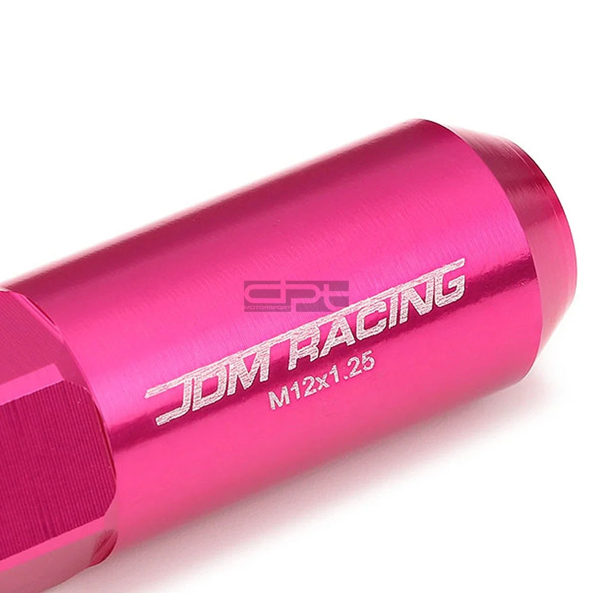 20 PCS Open End M12x1.25 60mm Tall Pink Hexagon Lug Nuts + Adapter