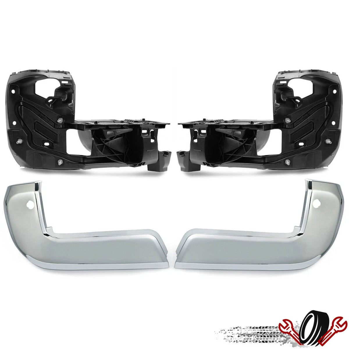 Pair Bumper End Cap for Toyota Tacoma (2016–2023)