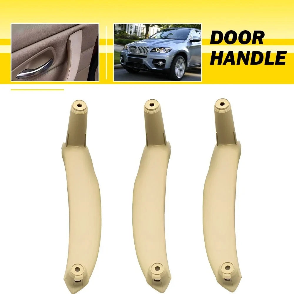 3PCS Inner Pull Handle Trim Covers for BMW X5 X6 E70 Beige 2008-2014