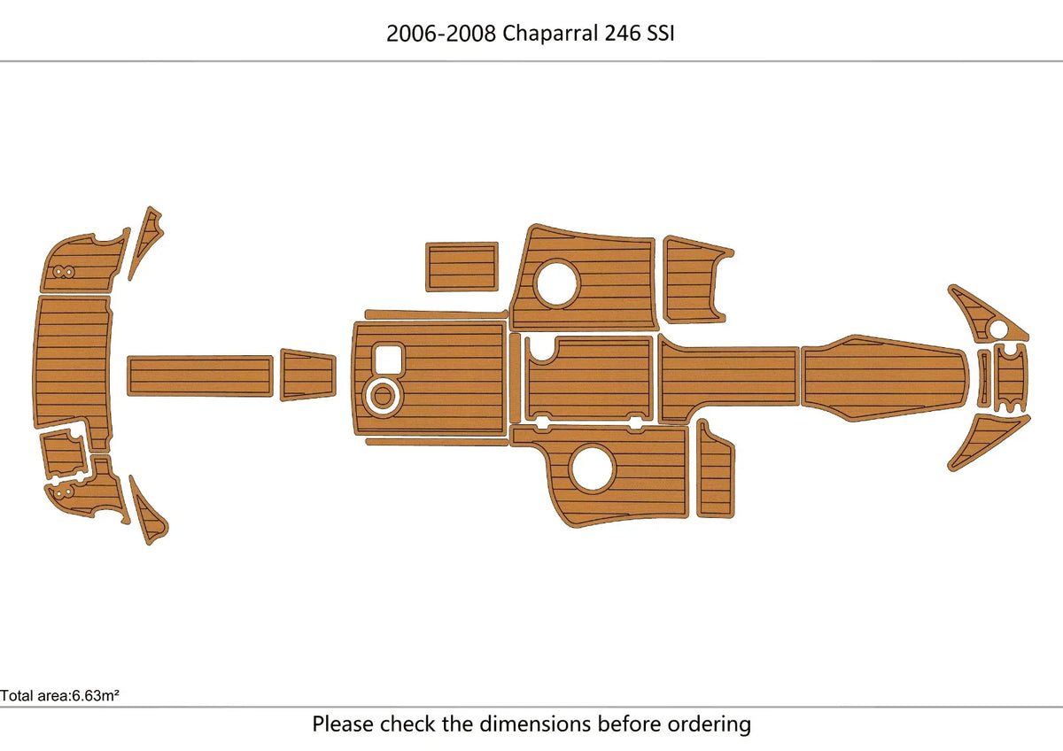 EVA Pad Teak Flooring for Chaparral 246 SSi (2008)