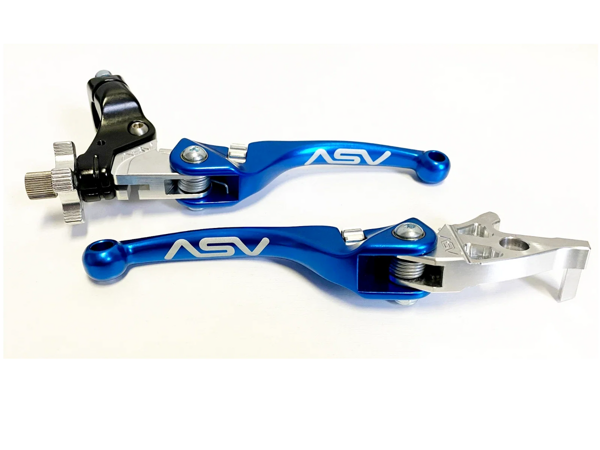 2X ASV F4 Front Brake Clutch Perch Levers Blue for Honda TRX 300EX 400EX