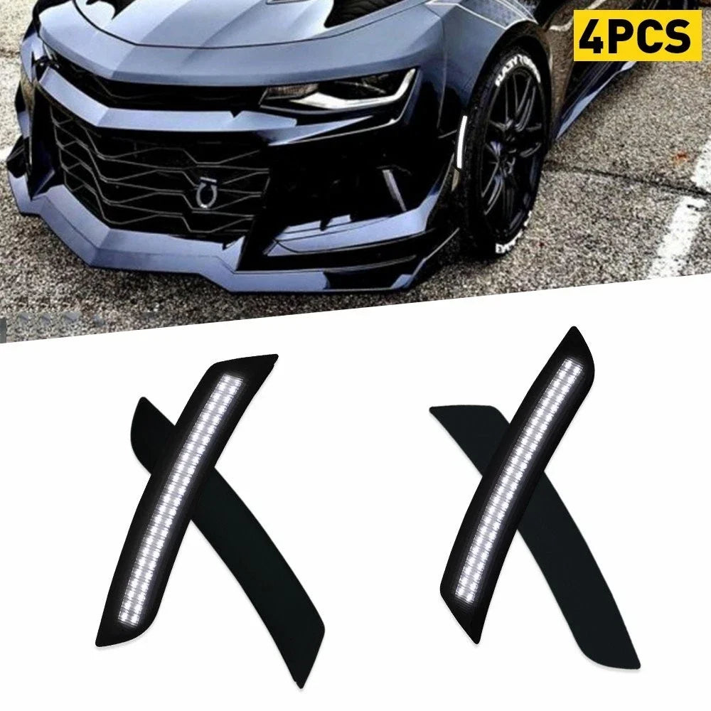 Set of 4 LED Bumper Side Marker Lights for Chevrolet Camaro (2016–2021)