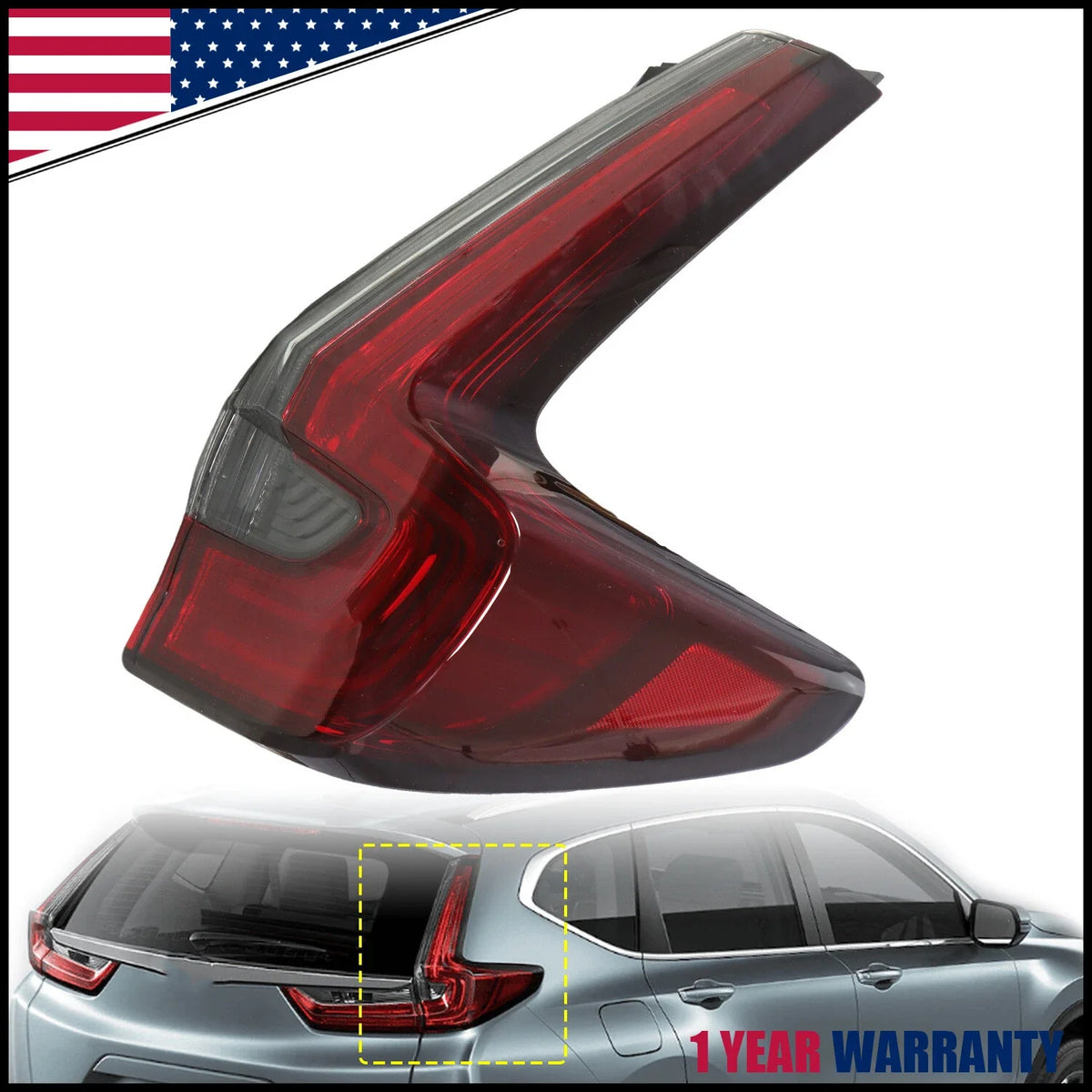 Right Passenger LED Tail Light Assembly for 2020-2022 Honda CR-V