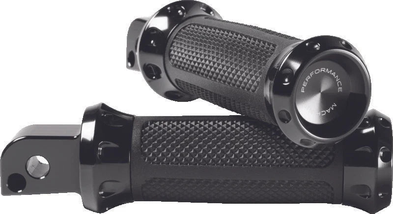 Performance Machine Footpegs for Overdrive Passenger (Black Ano)