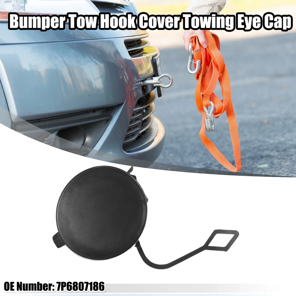Front Right Bumper Tow Hook Cover for Volkswagen Touareg (2004–2010)