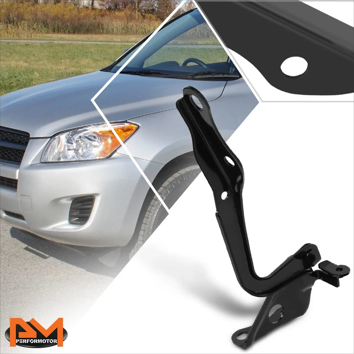 Steel Engine Hood Hinge RH for Toyota RAV4 2006 to 2012