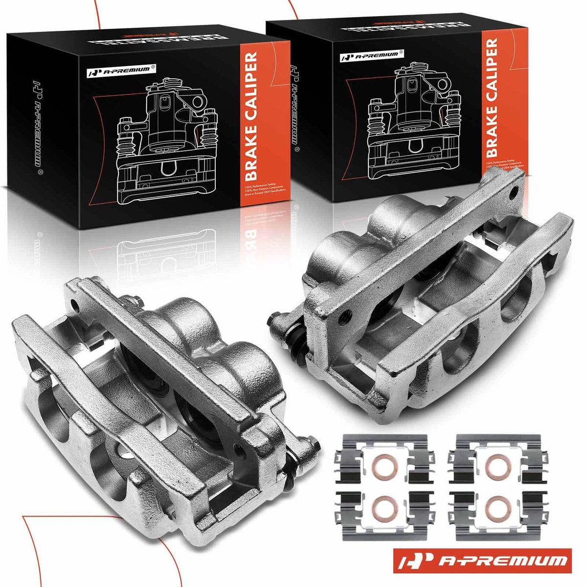 Pair Front Brake Calipers for Chevrolet Traverse GMC Acadia (2009–2017)