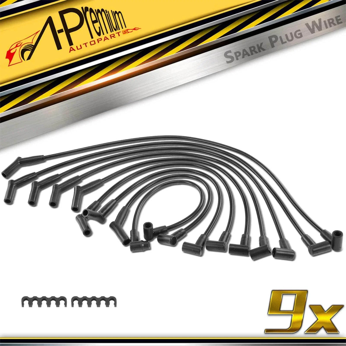 9x Spark Plug Wire Set for Ford F-150 F-250 E-150 (1997–2003)