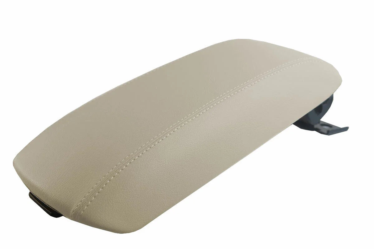 Leather Console Lid Pull Over Cover for Kia Cadenza (2014–2016) Beige