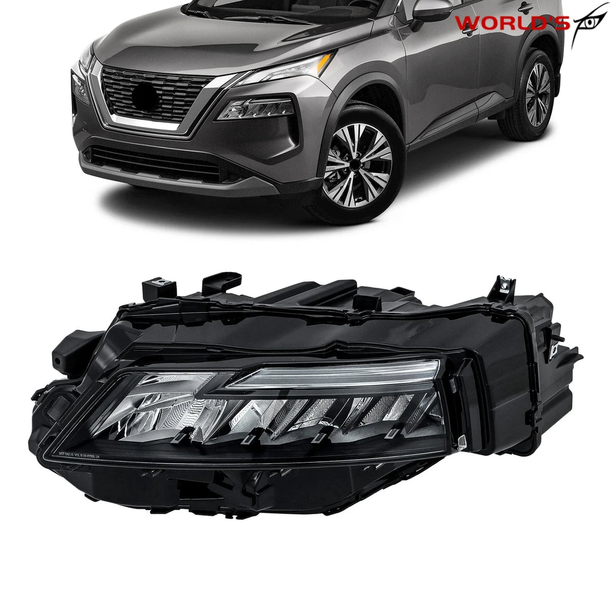 Full LED Headlight Assembly for Nissan Rogue S (2021–2023) Left Side
