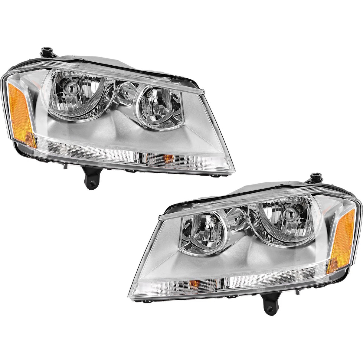 Headlight Assembly Set of 2 for Dodge Avenger (2008–2014) with Bulb