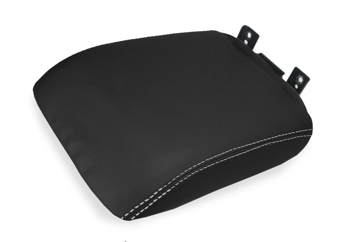 Console Lid Armrest Cover for Mazda CX-9 (2007–2009) Leather White Stitch