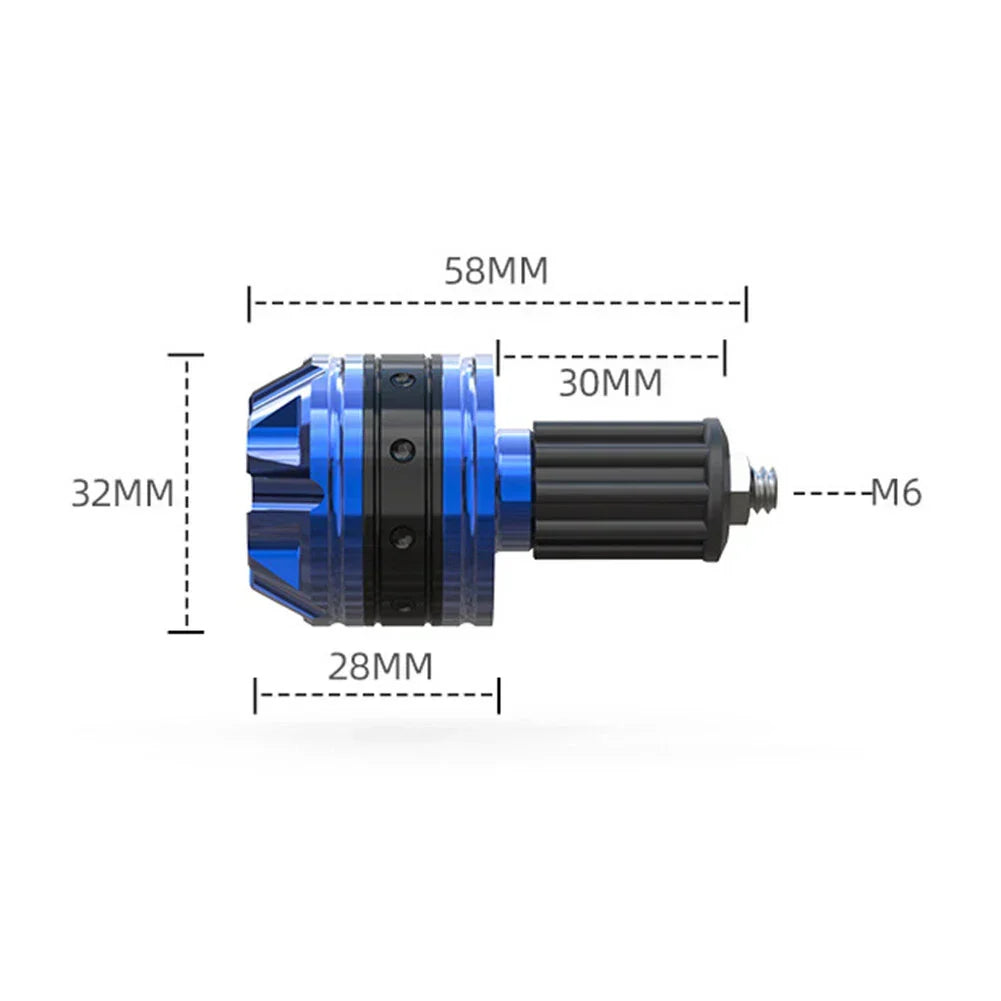 Handlebar Grips & Bar End Caps in Blue for Motorcycle/Scooter Use