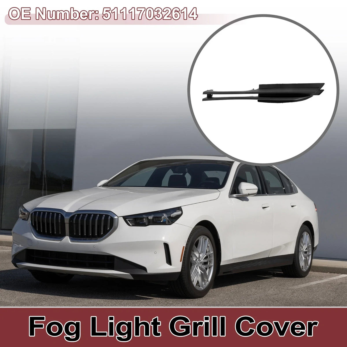1 Pc Fog Light Grill for BMW 320i (2002–2005) No. 51117032614 Black