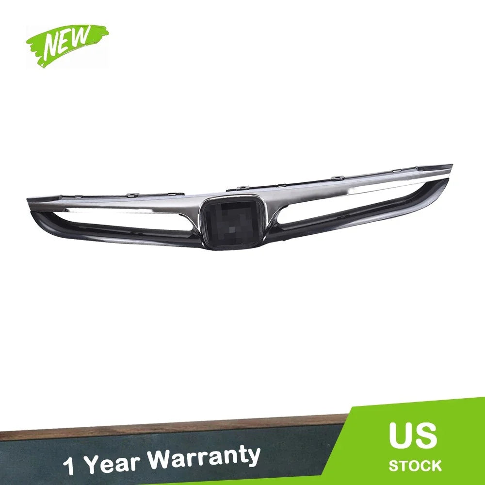 Front Upper Grille Replacement Set for Honda Accord 2006–2007 Black