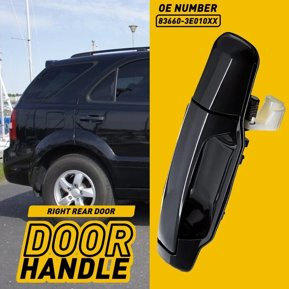 Right Rear Black Door Handle for 2003–2009 Kia Sorento