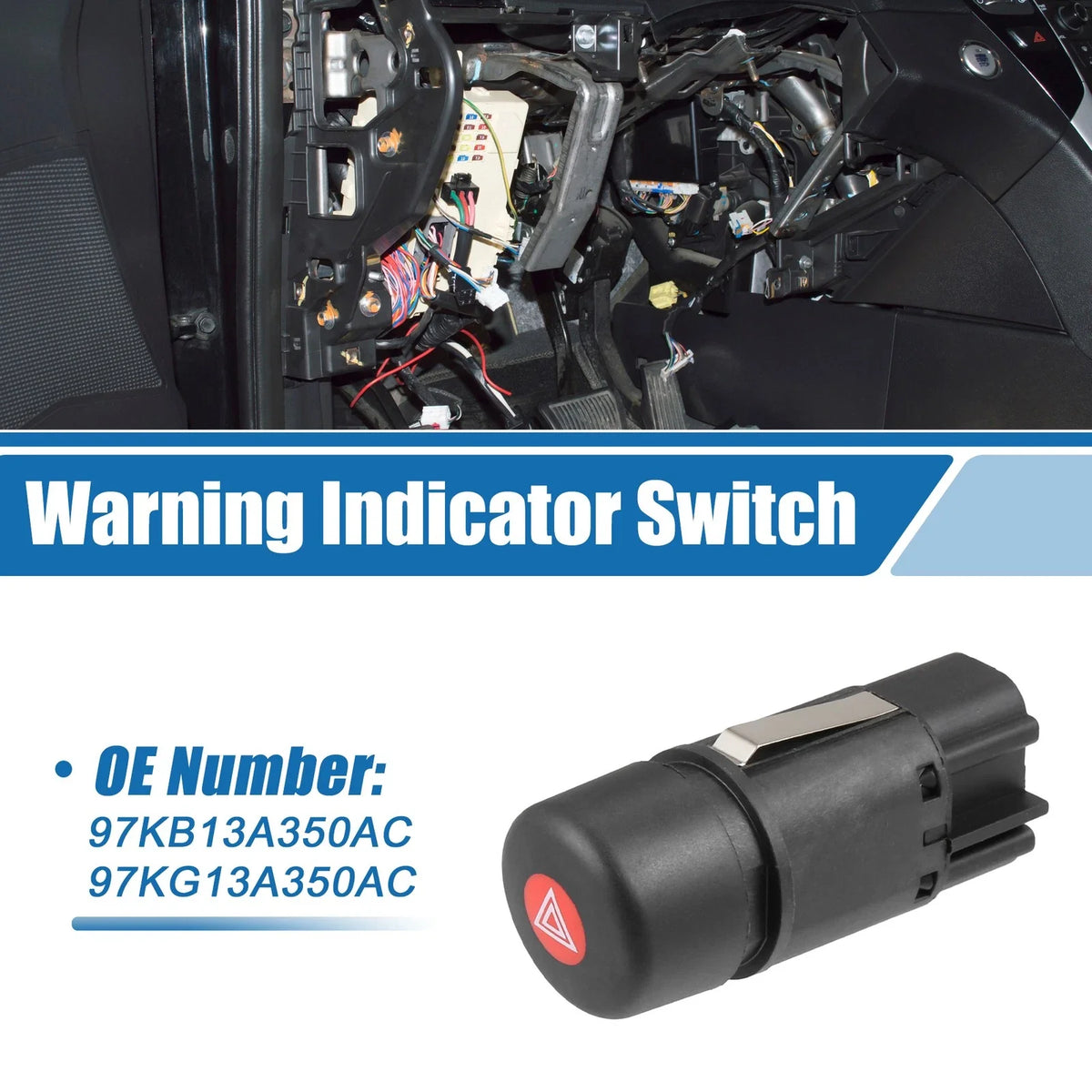 Warning Indicator Switch No.97KB13A350AC for Ford Transit MK6 (2000–2006)