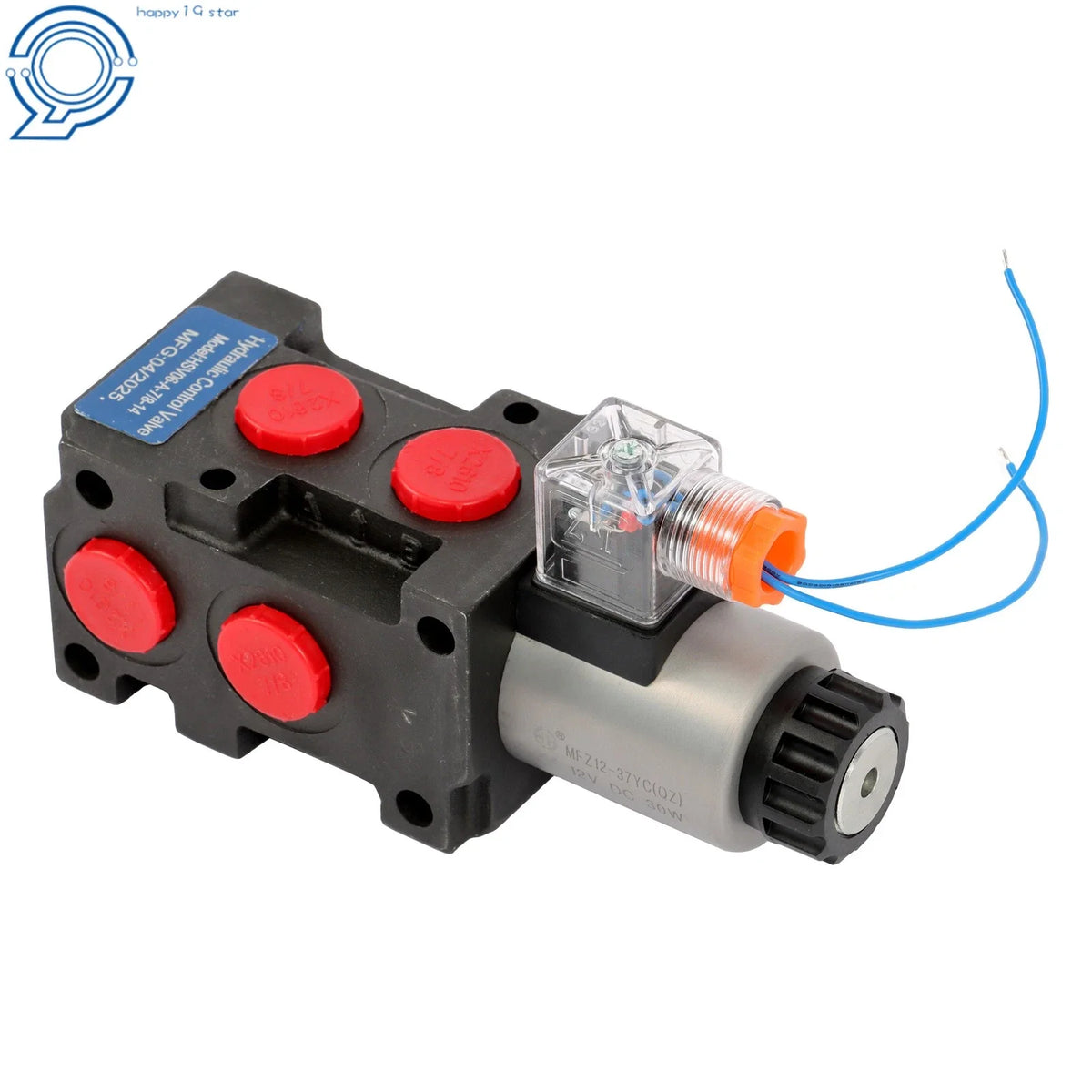 6 Port Hydraulic Selector Valve 12V DC 13 GPM 3625 PSI