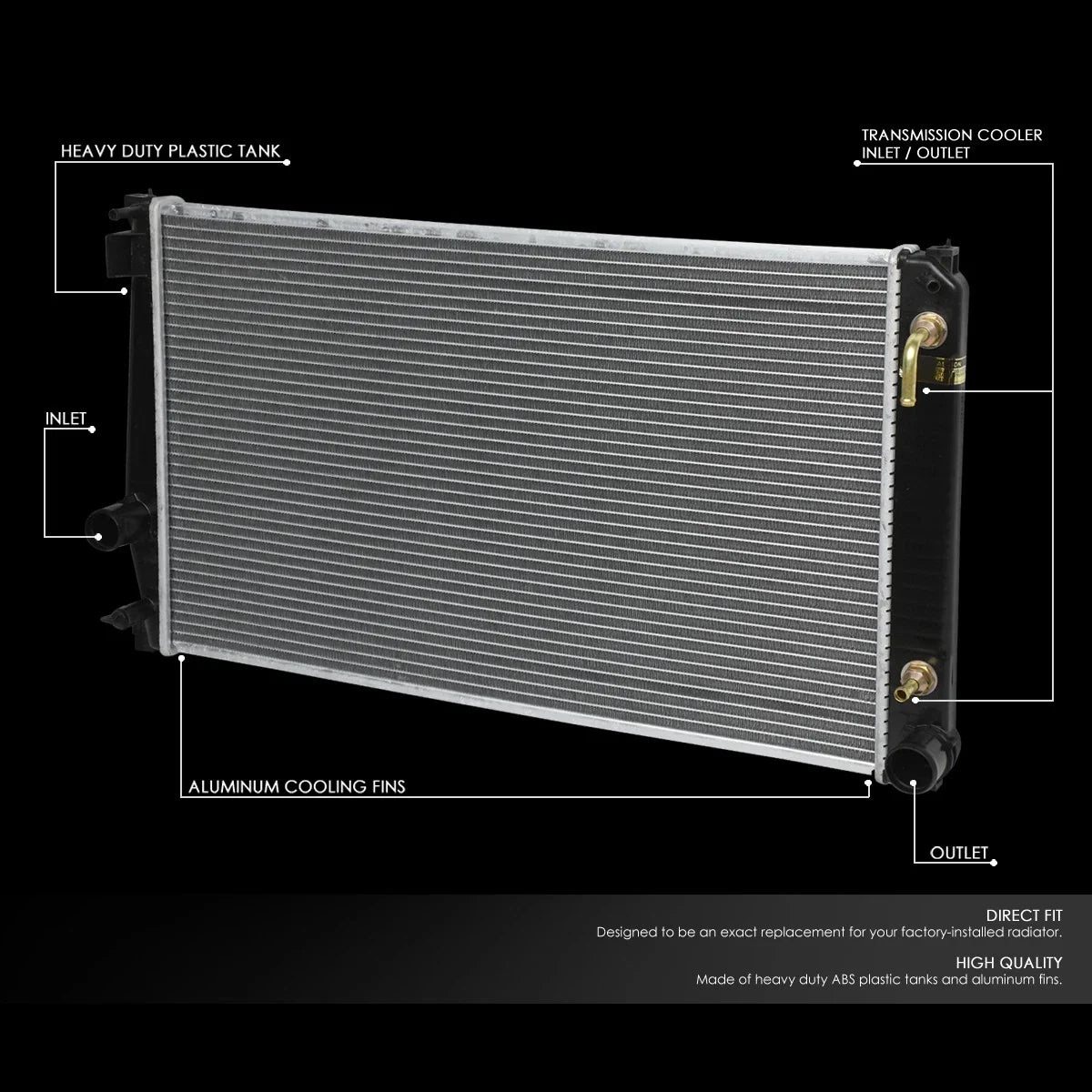 OE Replacement Radiator for Toyota RAV4 (2006–2016) DPI-2892 T6061 Aluminum