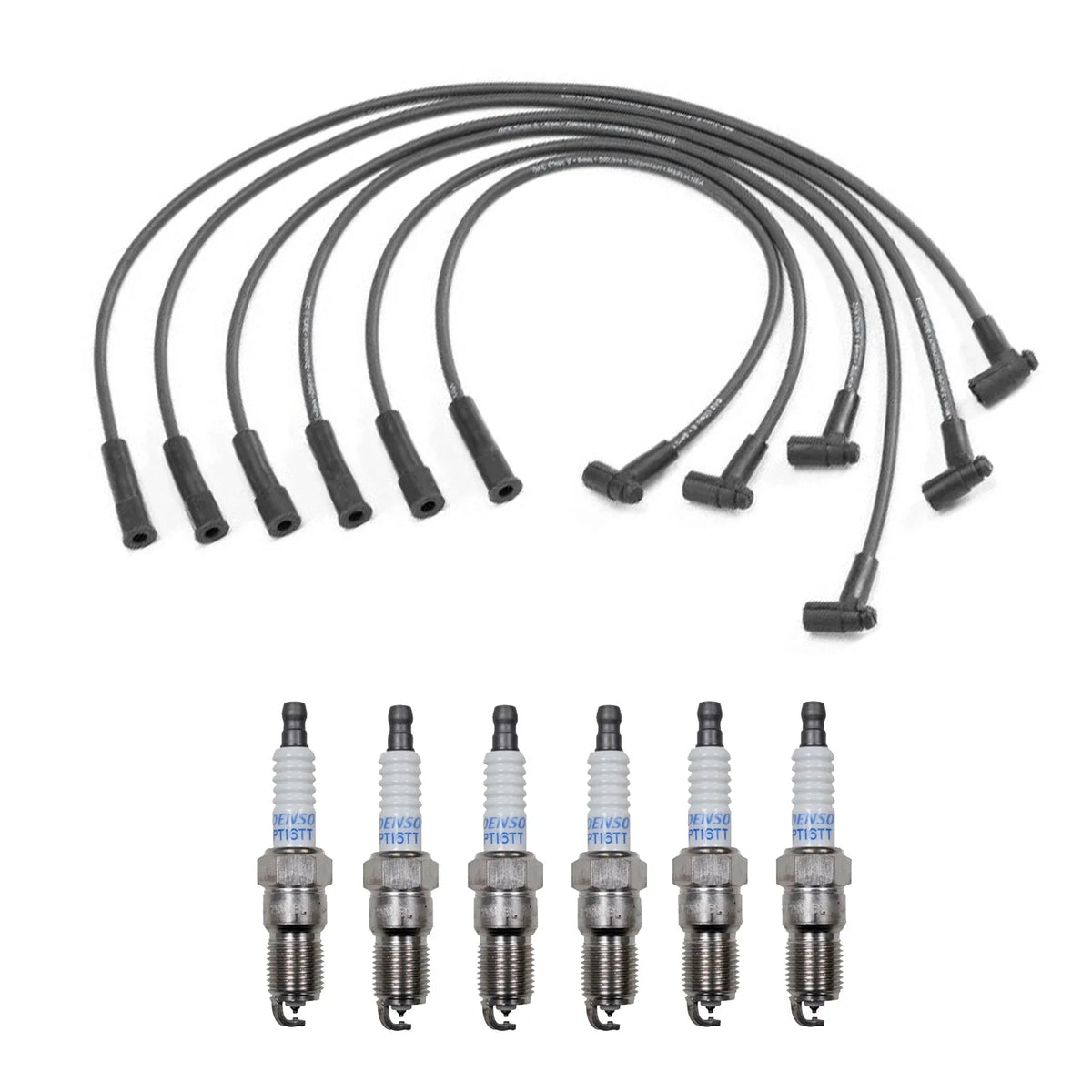 Denso Wire Set & 6 Platinum TT Spark Plugs for Chevy Pontiac 3.8L V6 (1995–2005)