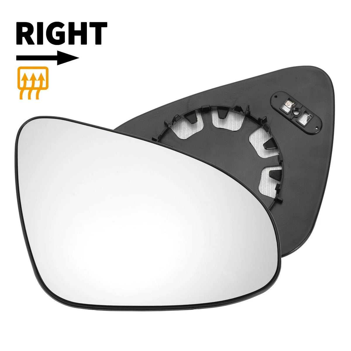 Right Side Heated White Mirror Glass for Toyota C-HR (2016–2023)