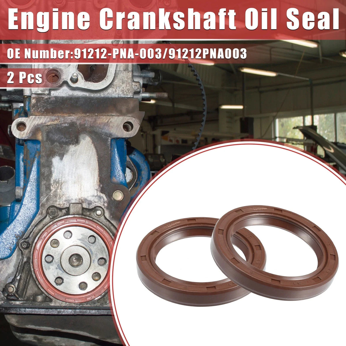 2X Engine Crankshaft Oil Seal for Honda CR-V (2003β2005) Acura No. 91212PNA003