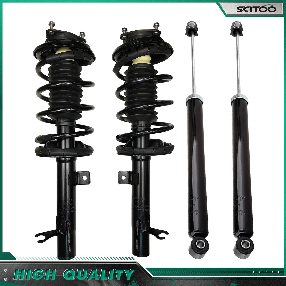 Complete Front Struts and Rear Shock Set for Ford Focus 2000–2005