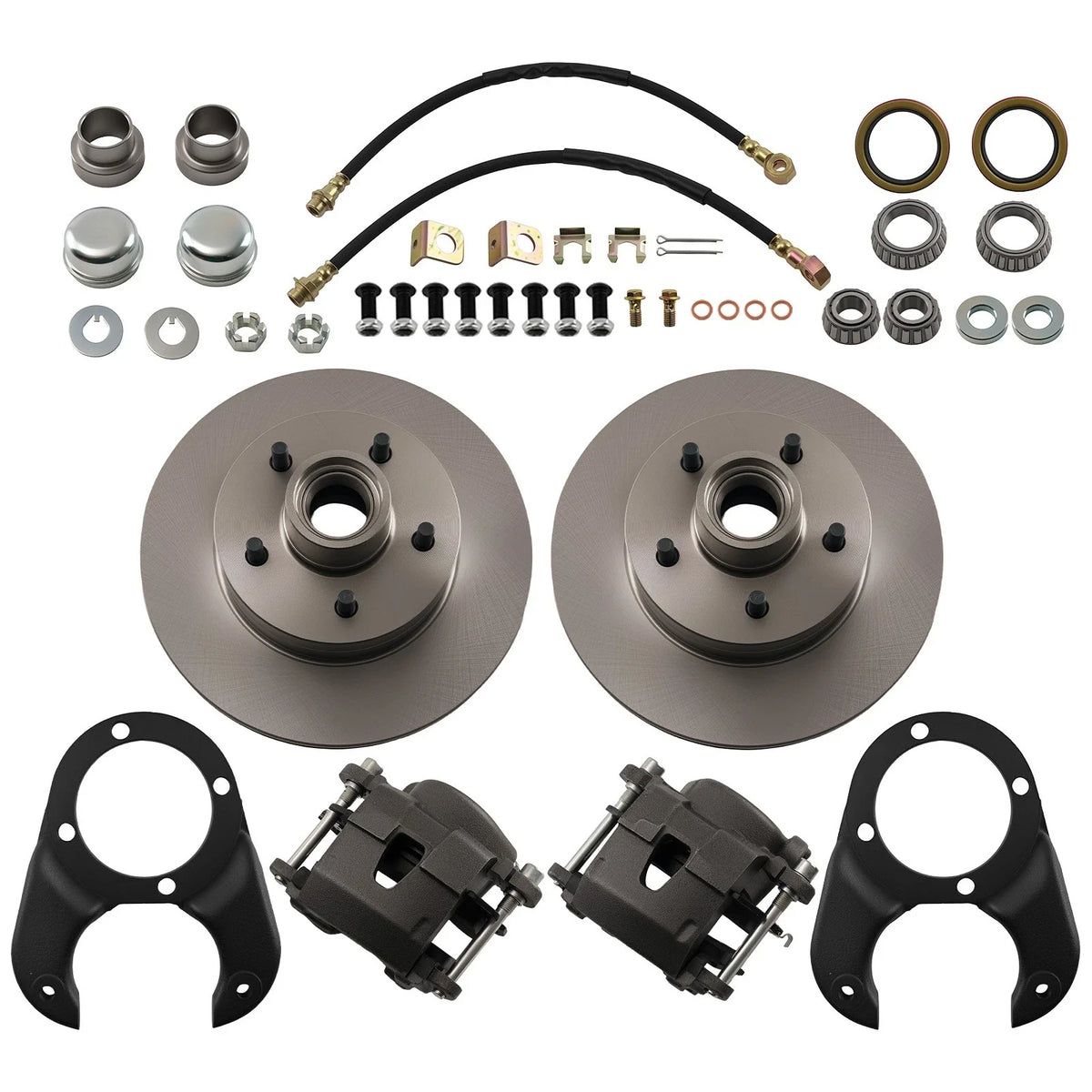 Disc Brake Kit with Rotors & Wheel Bearings for 5 on 4-1/2 Ford (1937-1948)