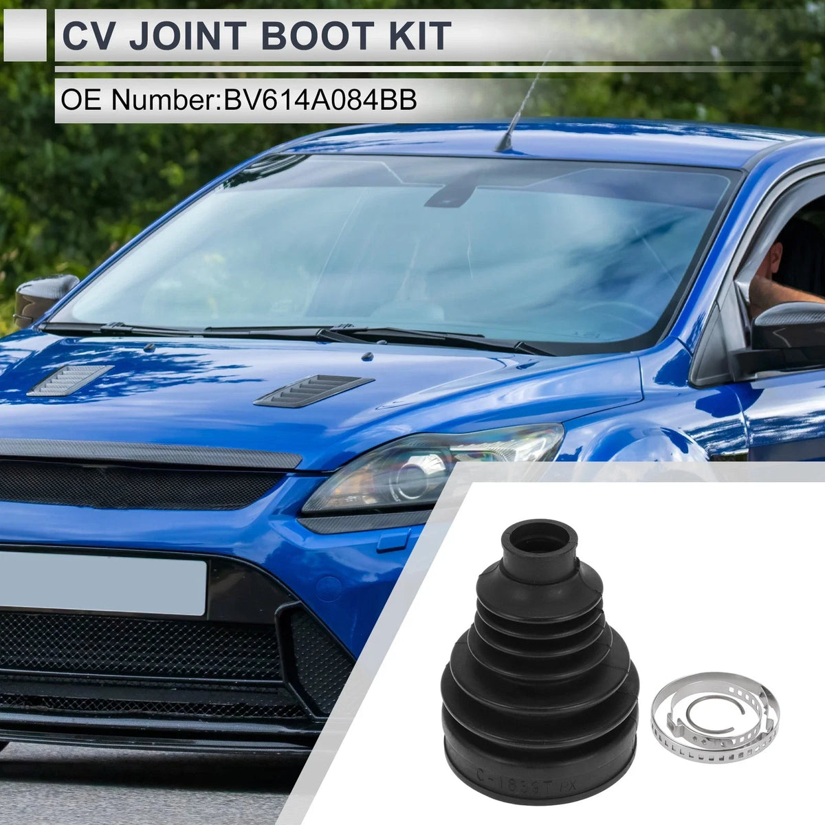 Inner CV Joint Boot Kit with Clamps for Ford Focus (2011–2015)