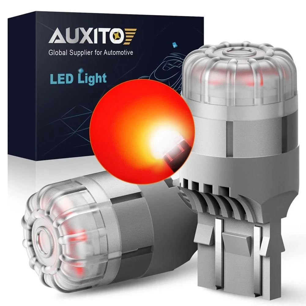 7443 7440 7444 Red LED Turn Signal Tail Brake Light Bulbs - 2X Set
