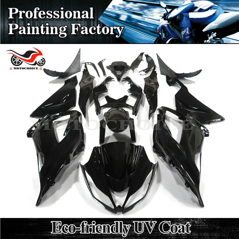 Glossy Black Fairing Kit for Kawasaki Ninja ZX-6R (2013–2018)