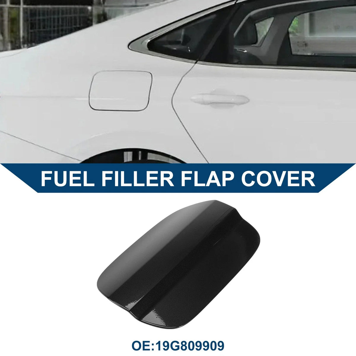 Fuel Tank Door Cap for Volkswagen Jetta A4 Bora (1999–2005) Black Cover