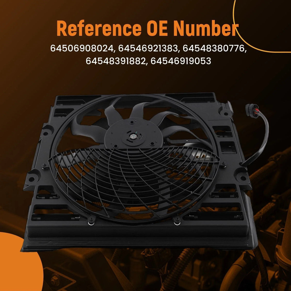 Electric AC Condenser Cooling Fan for BMW 750iL/Z8 (1999–2003) 64546921383